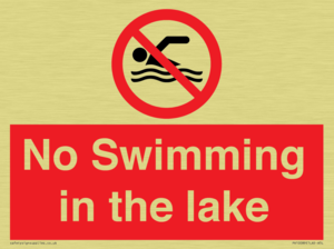 No Swimming in the lake